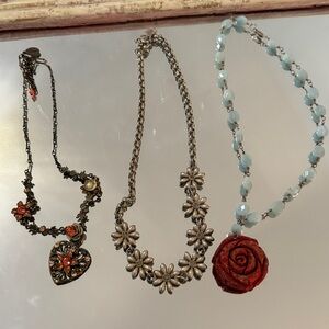 Floral and Beaded Necklace lot